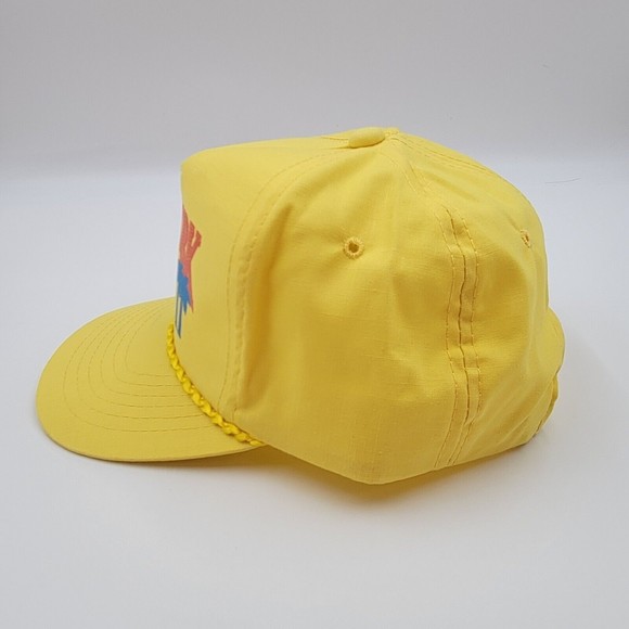 Vintage Millwork Hawaii Neon Yellow Rope Adjustable Snapback Trucker Hat Cap - Picture 6 of 10